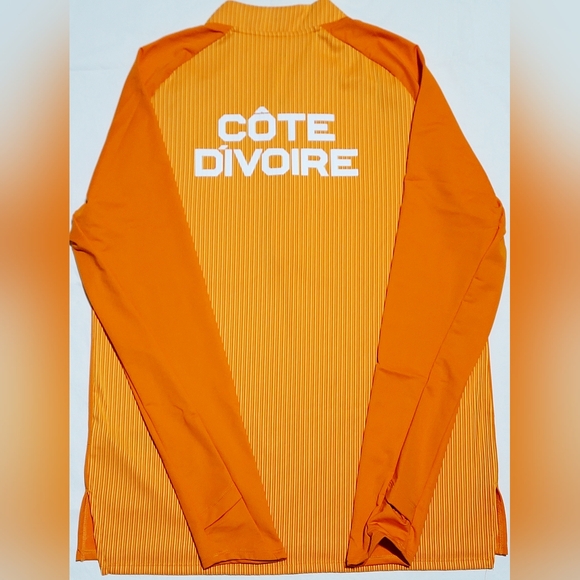 Nike 2022 Pro Elite Ivory Coast Cote D'ivoire Team Half Zip Sz L Men CK3469-812 - Picture 3 of 10
